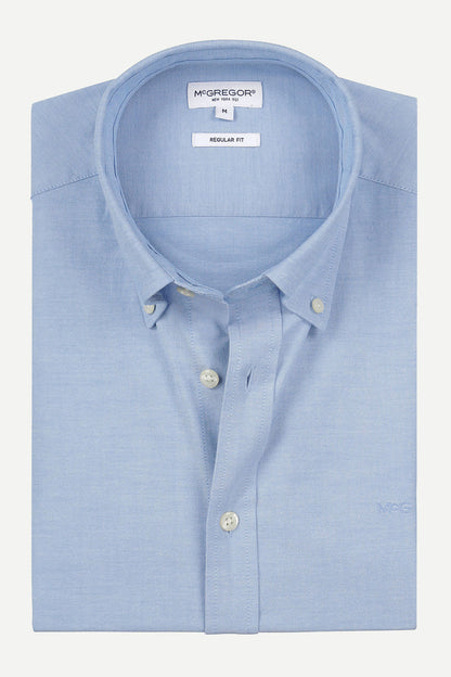 McGregor Regular Fit Stretch Pique Shirt Light Blue