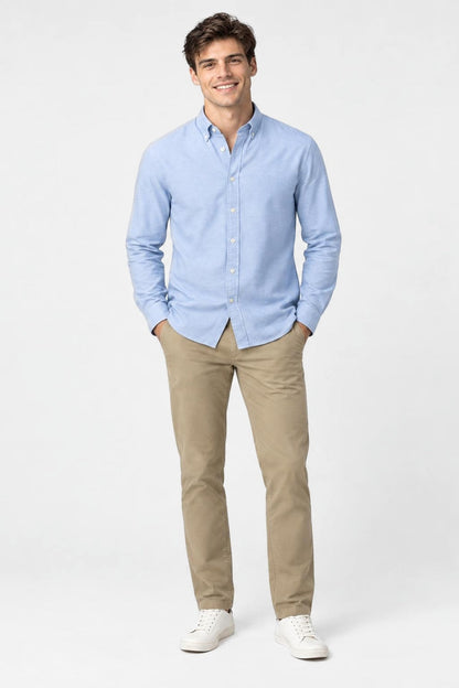 McGregor Regular Fit Stretch Pique Shirt Light Blue