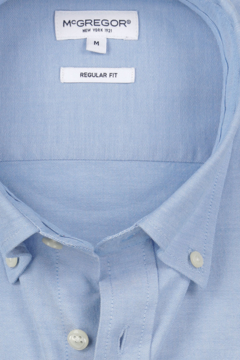 McGregor Regular Fit Stretch Pique Shirt Light Blue