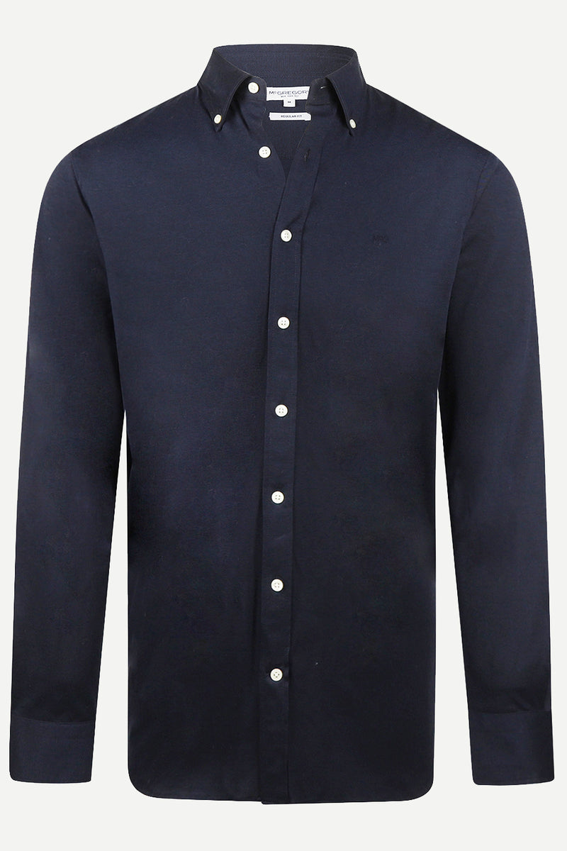 McGregor Regular Fit Stretch Pique Shirt Navy