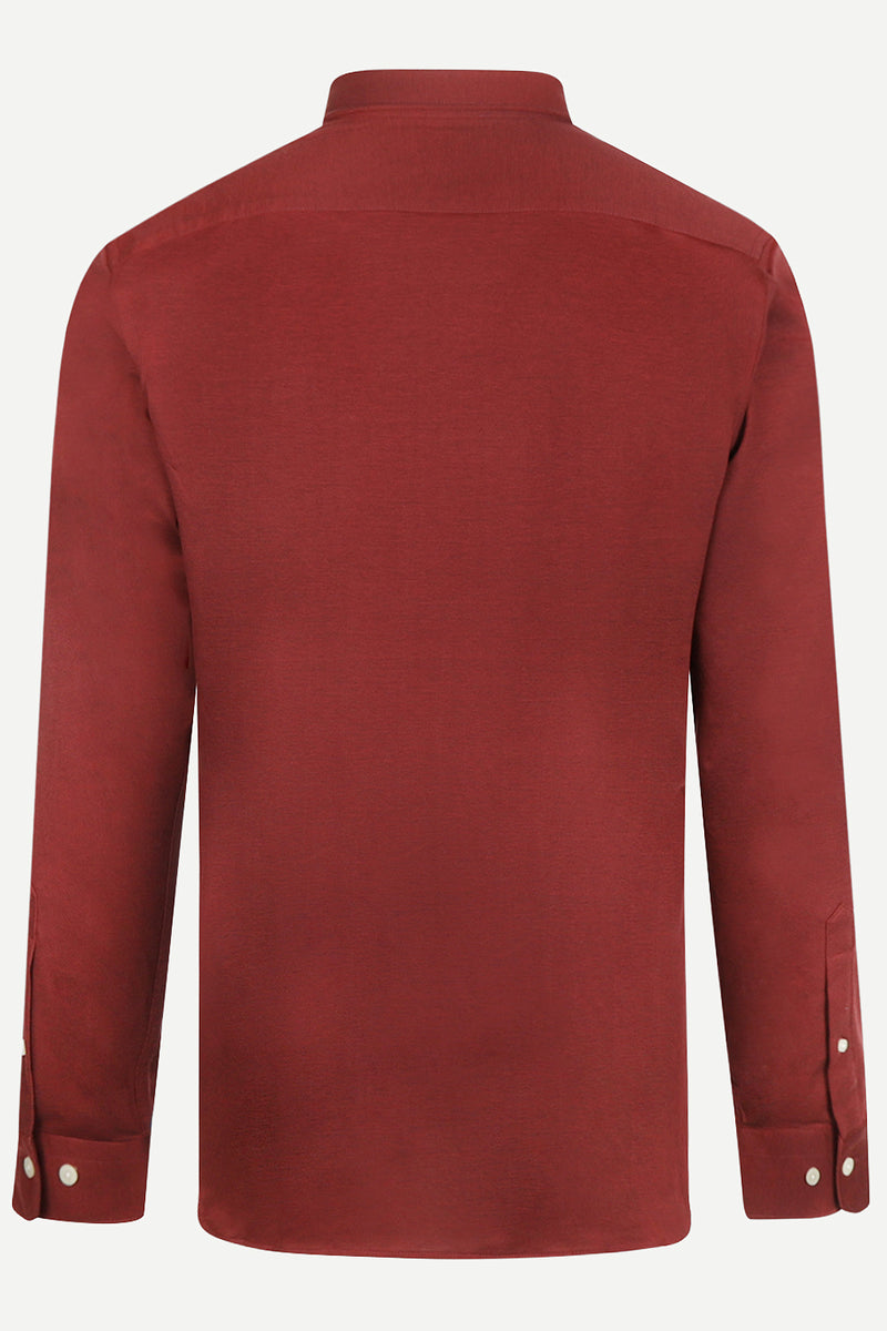 McGregor Regular Fit Stretch Pique Shirt Burgundy