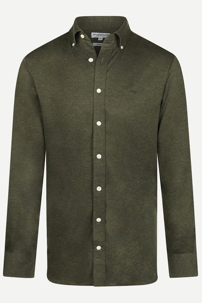 McGregor Regular Fit Stretch Pique Shirt Dark Olive