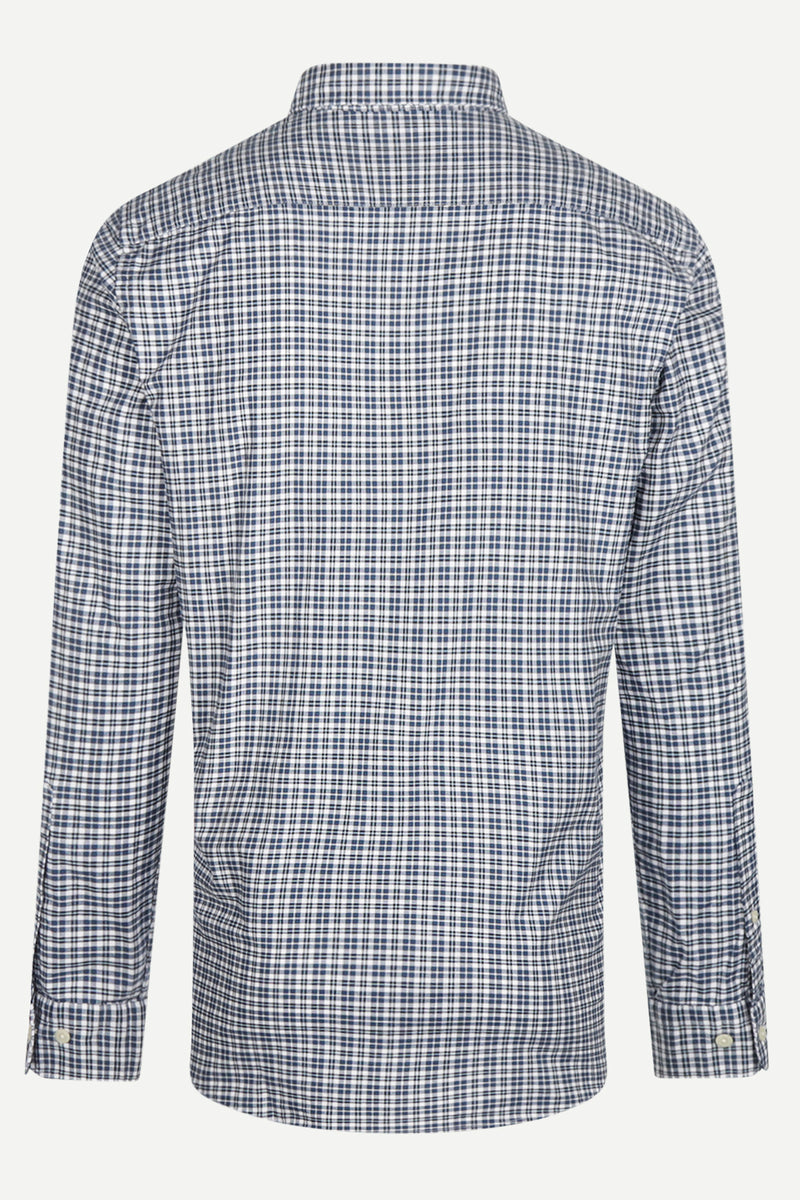 McGregor Regular Fit Stretch Oxford Check Shirt Navy