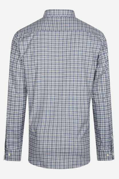 McGregor Regular Fit Stretch Oxford Check Shirt Navy
