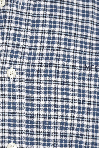McGregor Regular Fit Stretch Oxford Check Shirt Navy