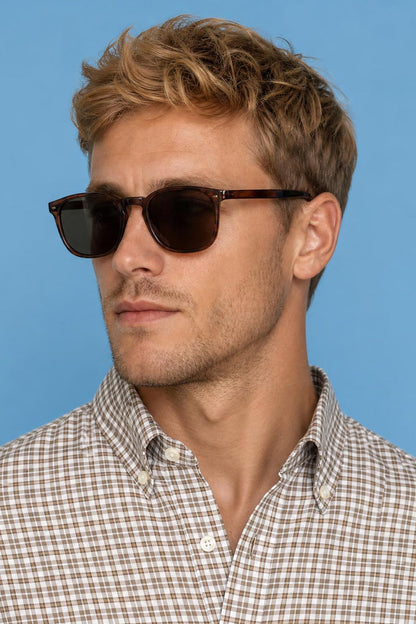 McGregor Regular Fit Stretch Oxford Check Shirt Chocolate Brown