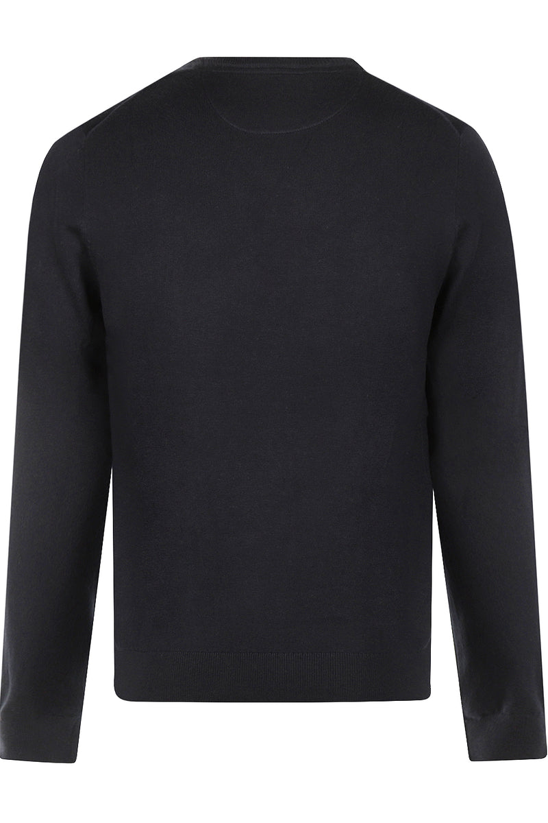 McGregor Regular Fit Cotton-Cashmere V-Neck Sweater Navy