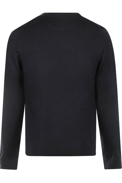 McGregor Regular Fit Cotton-Cashmere V-Neck Sweater Navy