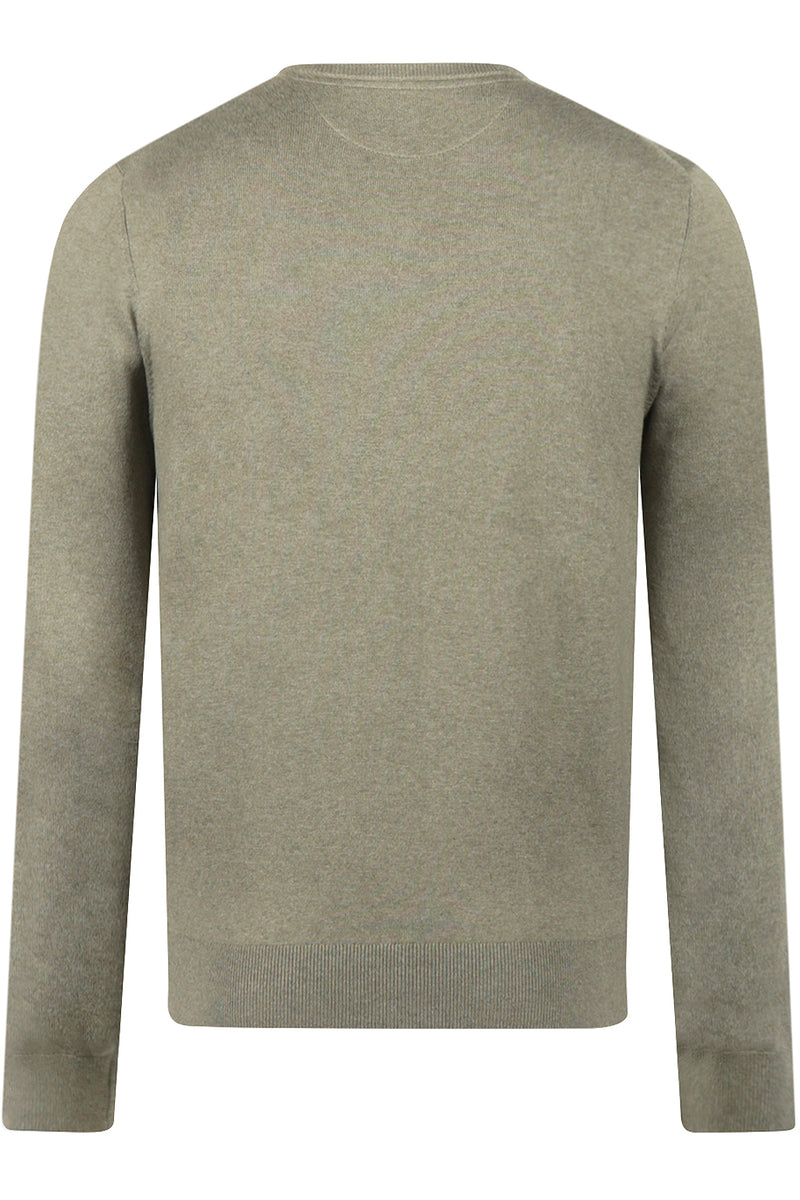 McGregor Regular Fit Cotton-Cashmere V-Neck Sweater Light Olive