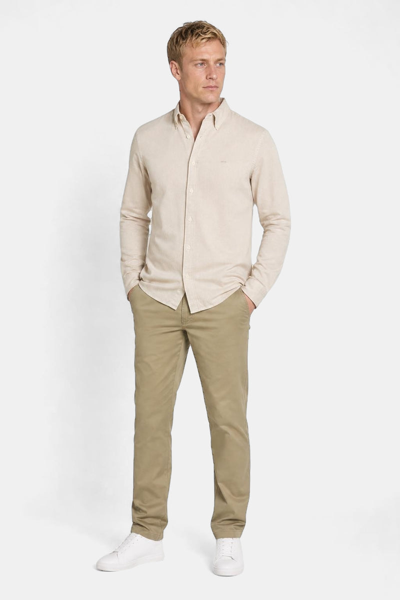 McGregor Regular Fit Oxford Stretch Shirt Sand