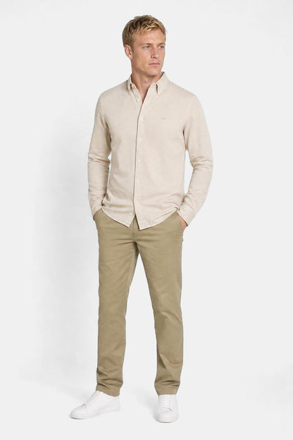 McGregor Regular Fit Oxford Stretch Shirt Sand