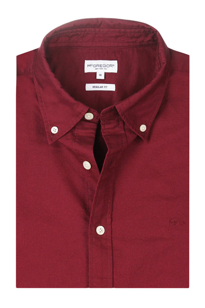 McGregor Regular Fit Oxford Stretch Shirt Burgundy