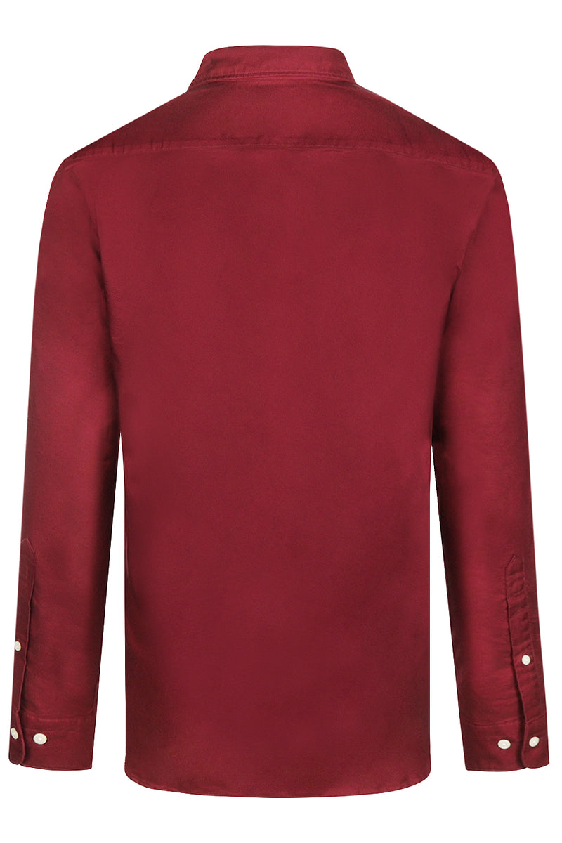 McGregor Regular Fit Oxford Stretch Shirt Burgundy