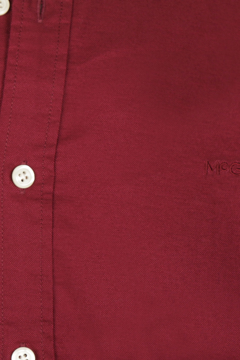 McGregor Regular Fit Oxford Stretch Shirt Burgundy