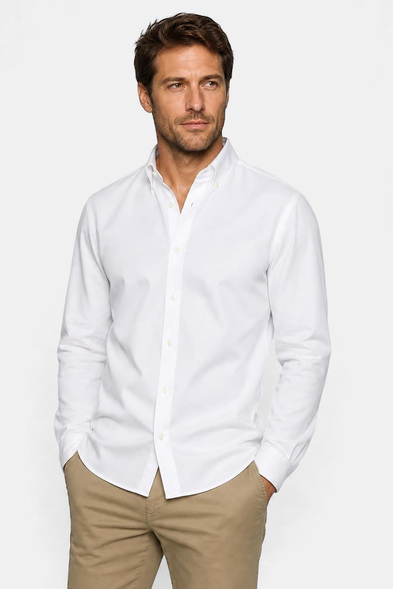 McGregor Regular Fit Oxford Stretch Shirt White