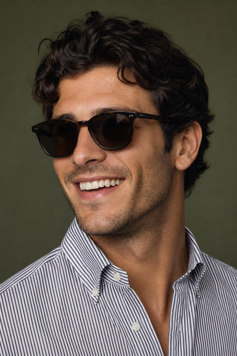 McGregor Regular Fit Peached Poplin Stripe Shirt Navy