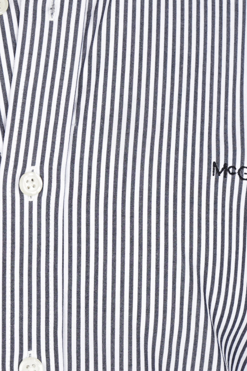 McGregor Regular Fit Peached Poplin Stripe Shirt Navy