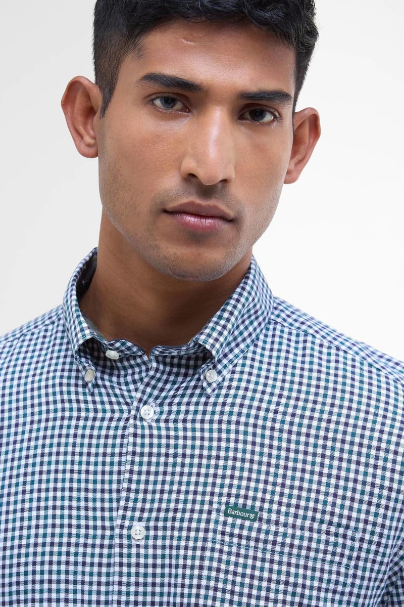 Barbour Padshaw Green Gingham Shirt