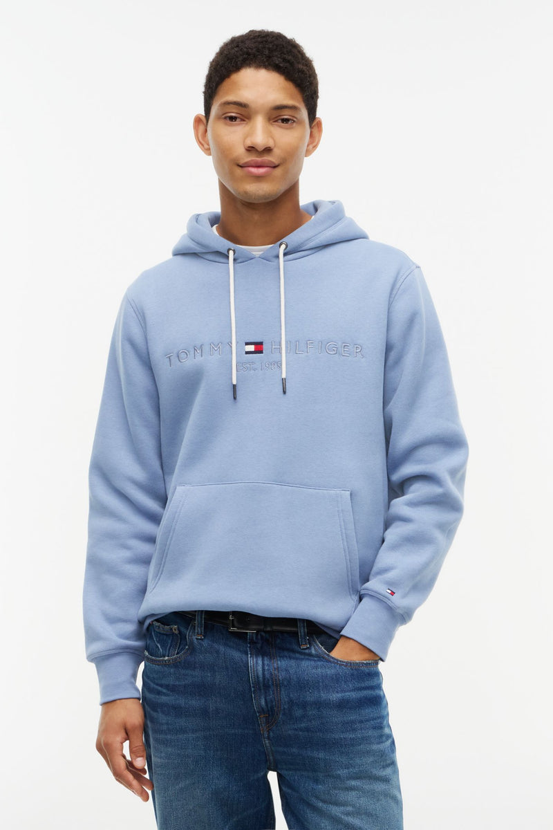 Tommy Hilfiger 11599 Logo Hoodie Brisk Blue