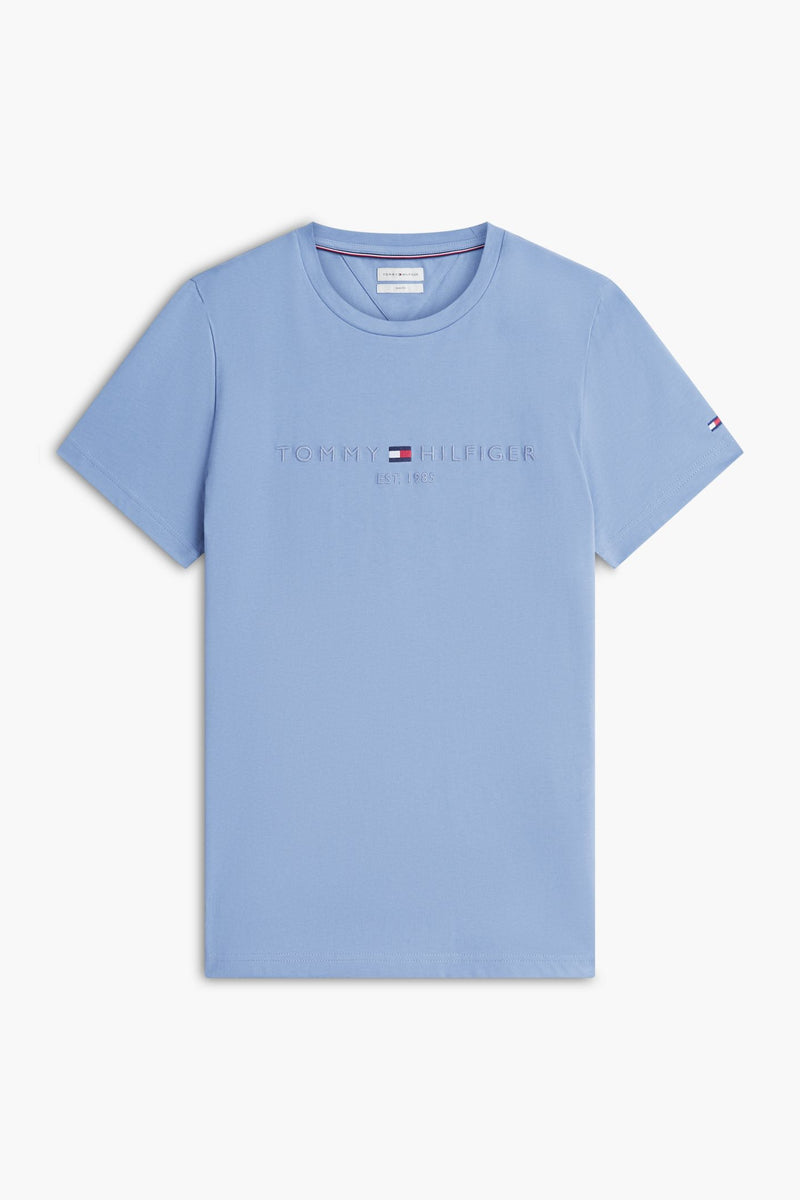 Tommy Hilfiger 11797 Slim Fit Logo T-Shirt Brisk Blue