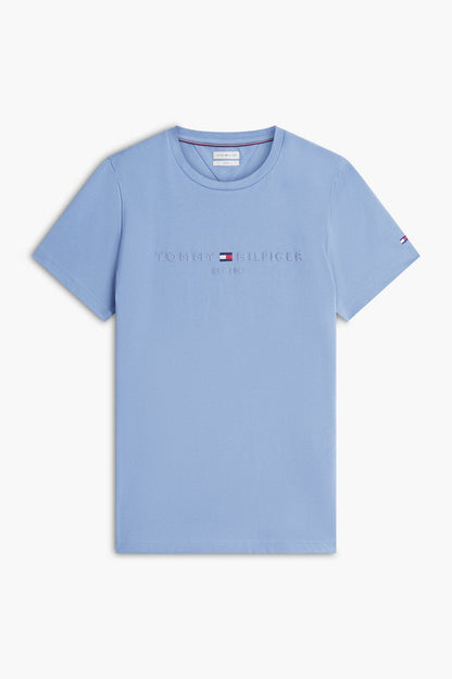 Tommy Hilfiger 11797 Slim Fit Logo T-Shirt Brisk Blue