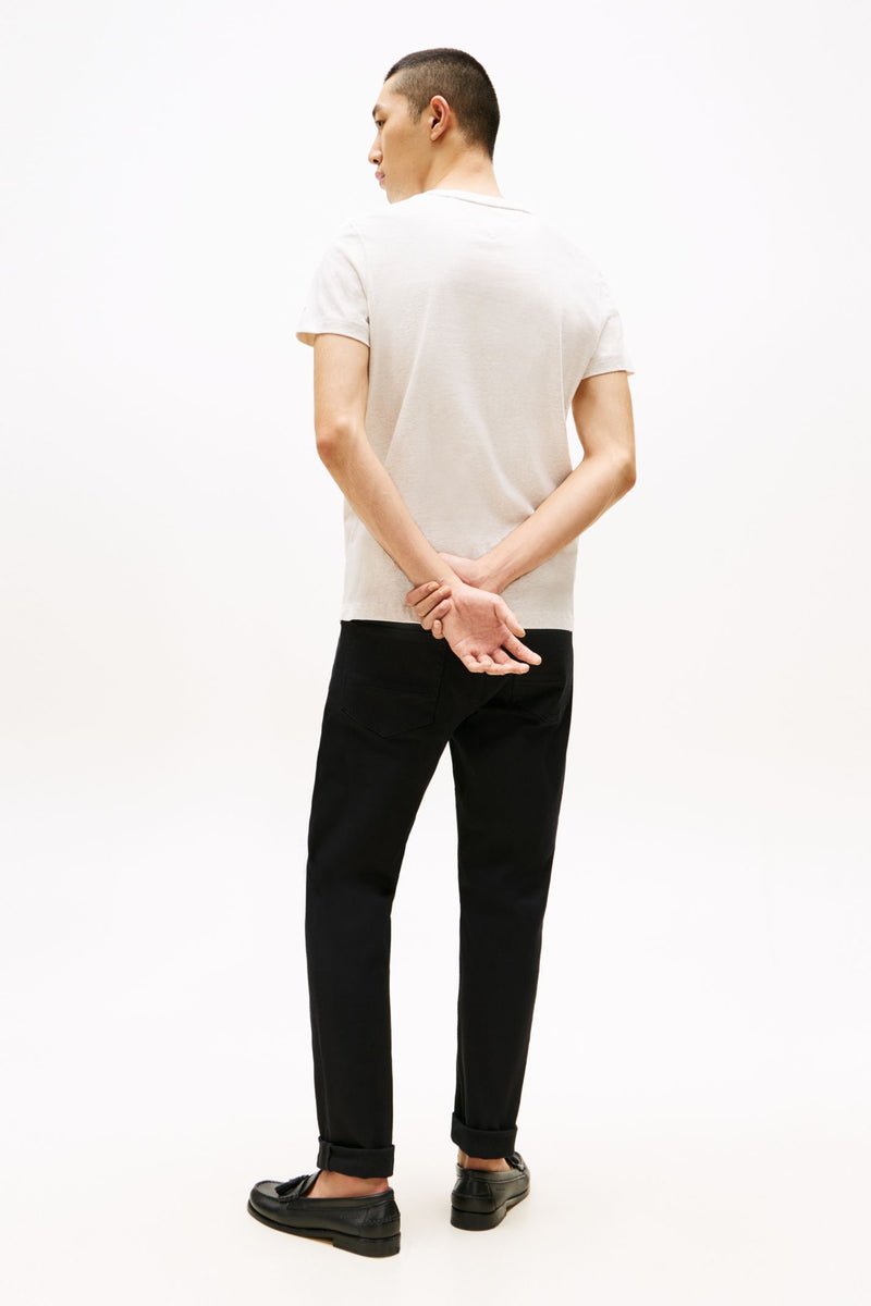 Tommy Hilfiger 11797 Slim Fit Logo T-Shirt Heathered Oatmilk