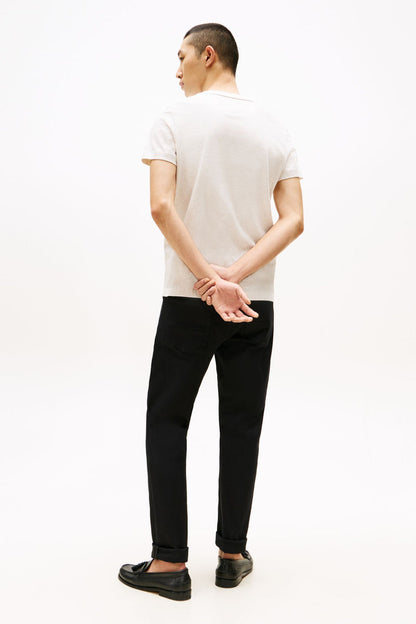 Tommy Hilfiger 11797 Slim Fit Logo T-Shirt Heathered Oatmilk