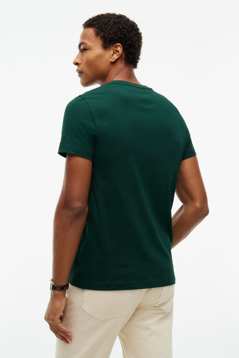 Tommy Hilfiger 11797 Slim Fit Logo T-Shirt Nocturnal Green