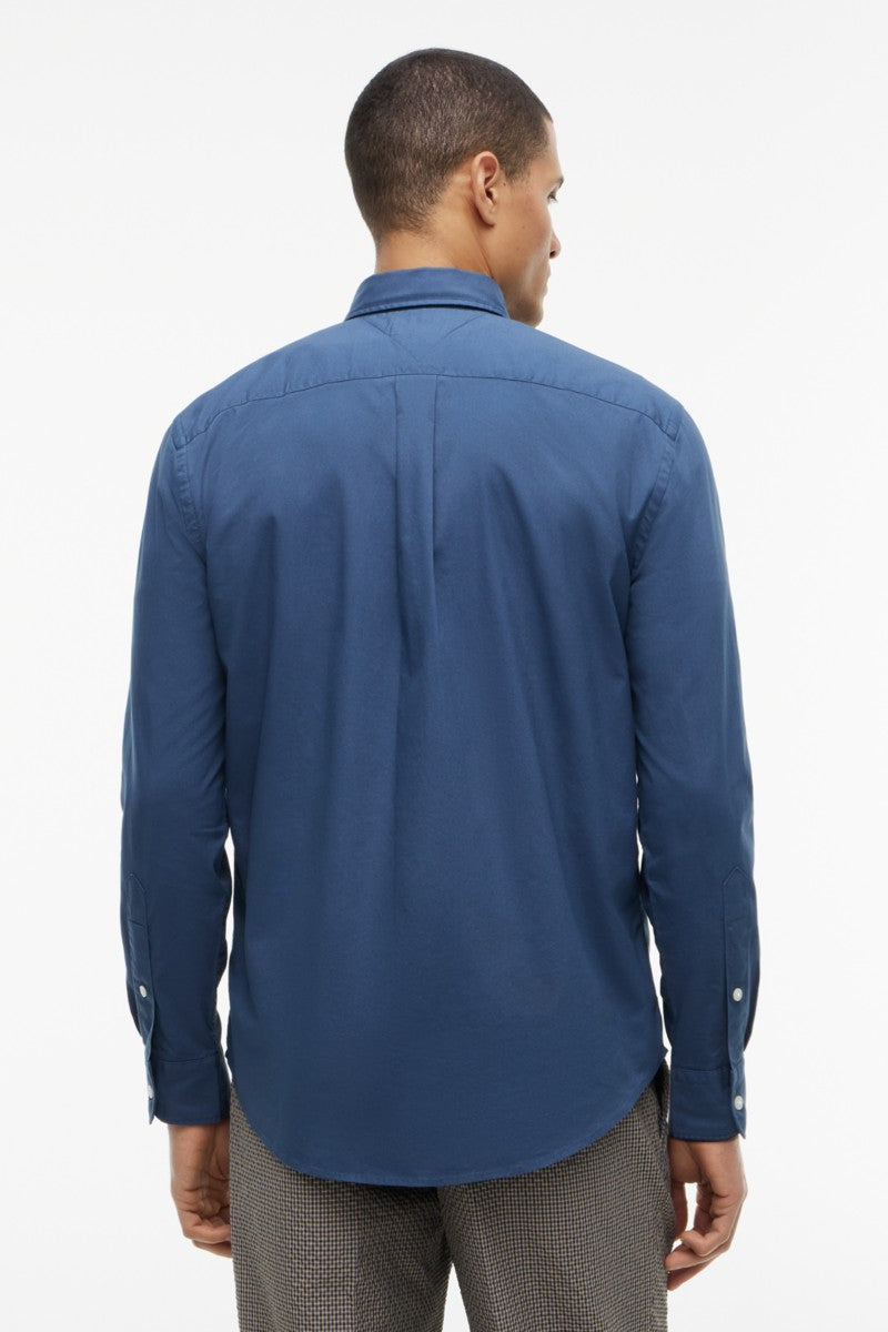 Hilfiger Flex Poplin Solid Shirt Aw26 - AGEAN SEA - ANNA CHECK
