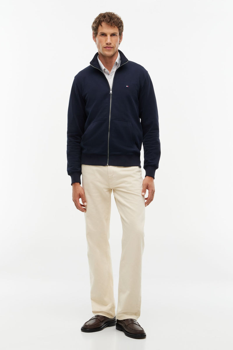Tommy Hilfiger 38084 Essential Terry Zip Through Sweatshirt Navy Blue