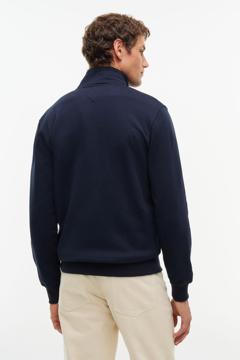 Tommy Hilfiger 38084 Essential Terry Zip Through Sweatshirt Navy Blue