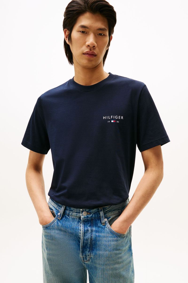 Tommy Hilfiger 41456 Regular Fit Brand Love Small Logo T-Shirt Navy Blue