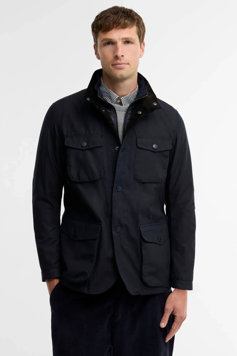Barbour Ogston Wax Navy Jacket