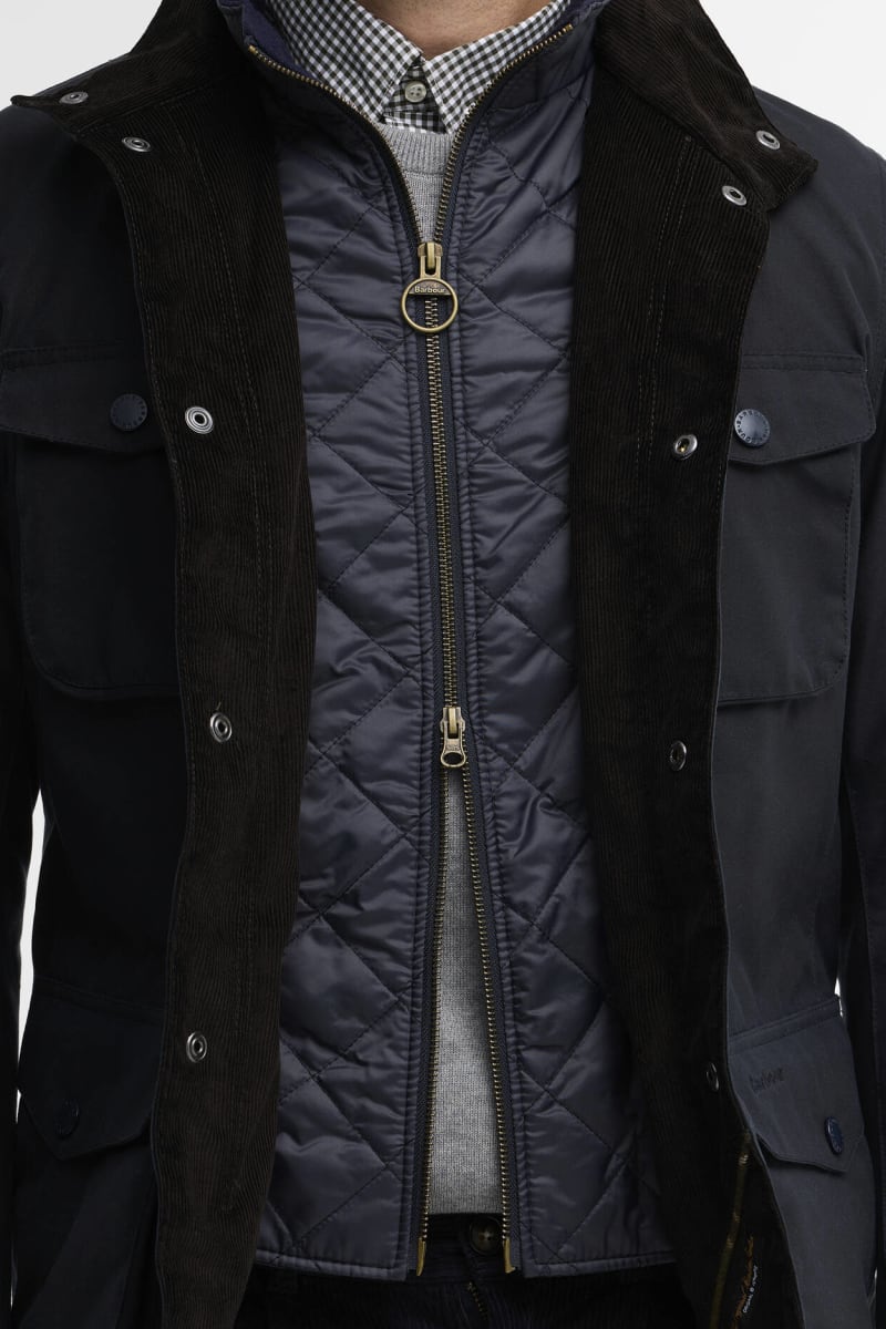 Barbour Ogston Wax Navy Jacket