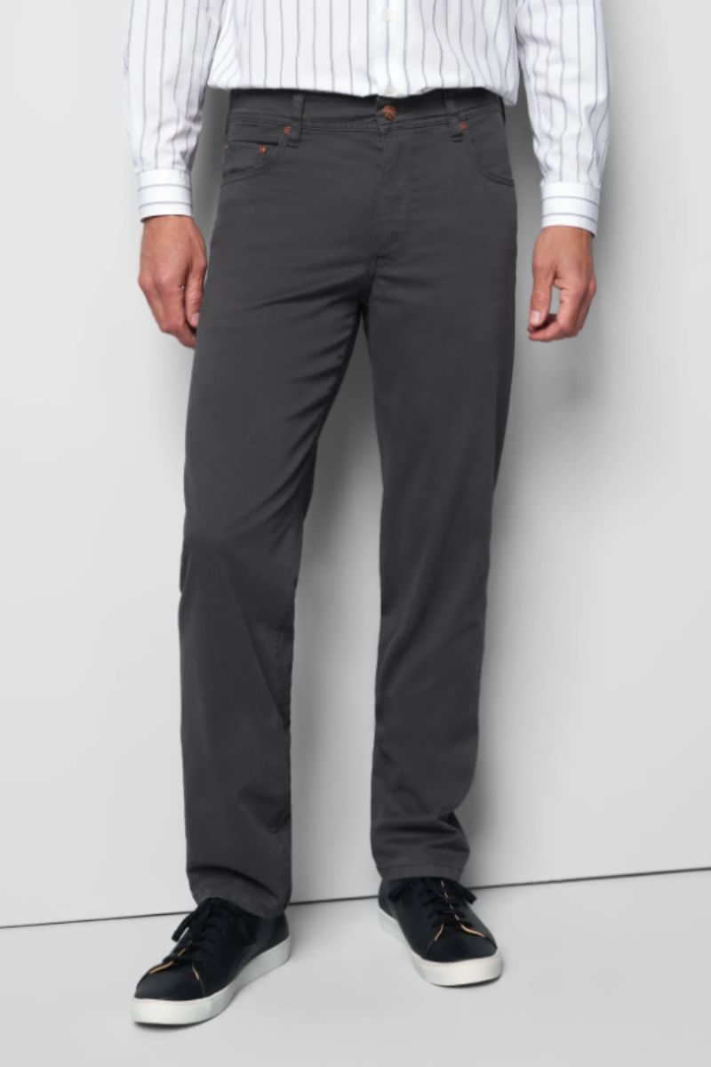 Meyer 9-6001 Five Pocket Regular Fit Cotton Trousers Charcoal