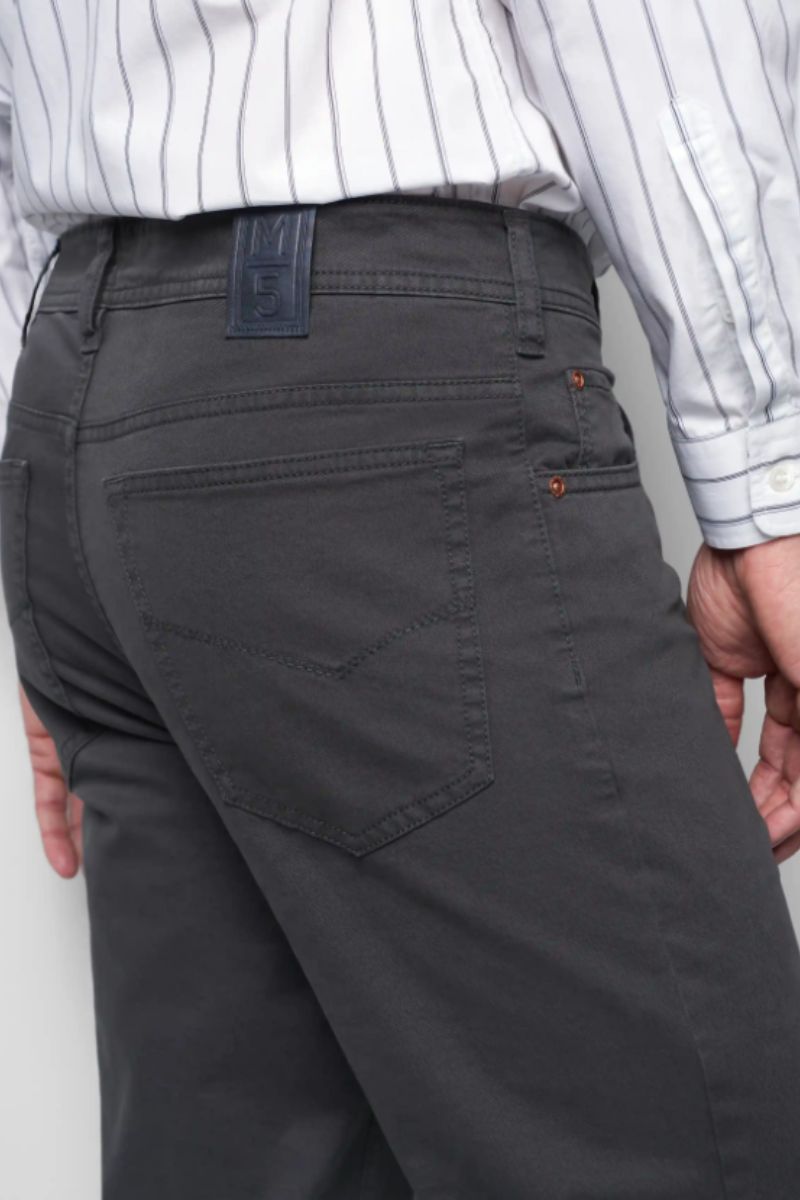 Meyer 9-6001 Five Pocket Regular Fit Cotton Trousers Charcoal