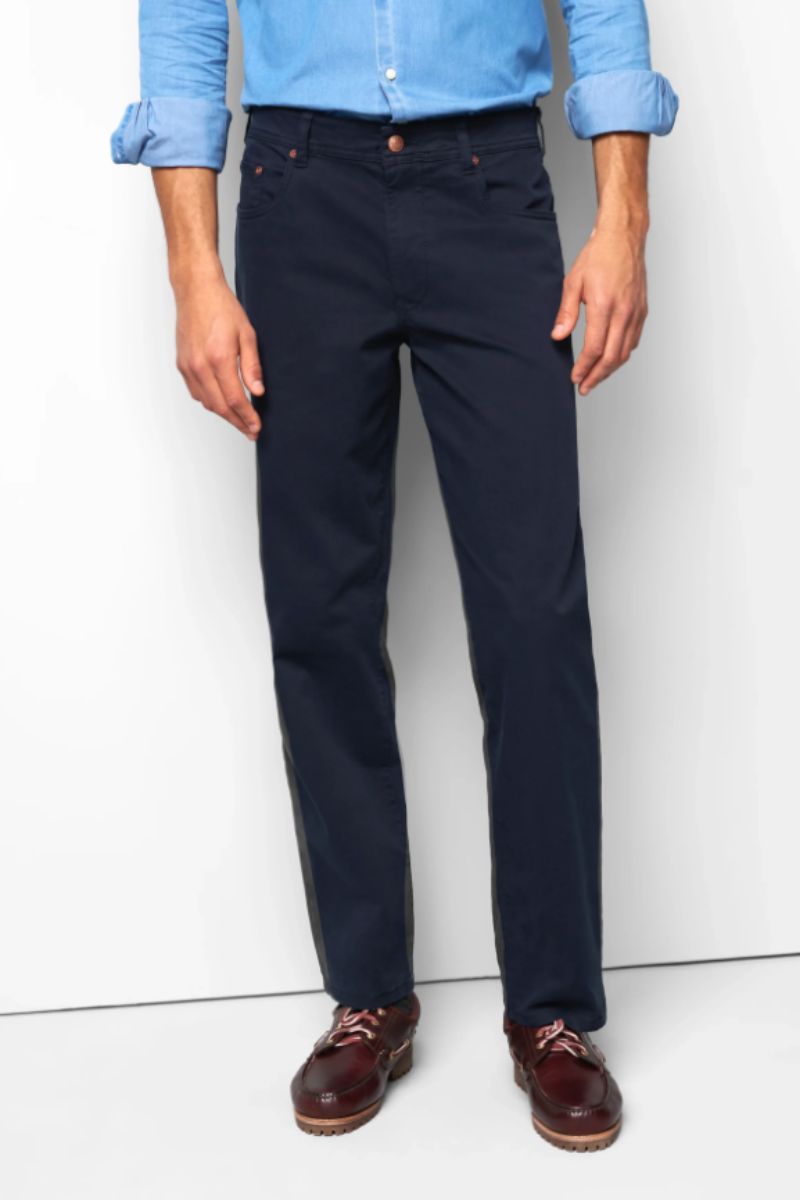 Meyer 9-6001 Five Pocket Regular Fit Cotton Trousers Navy
