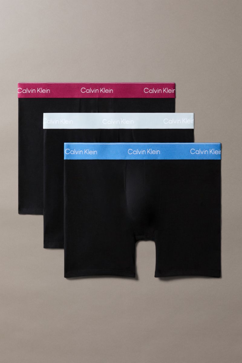 Calvin Klein 43944 Cotton Stretch Boxer Brief 3 Pack Black