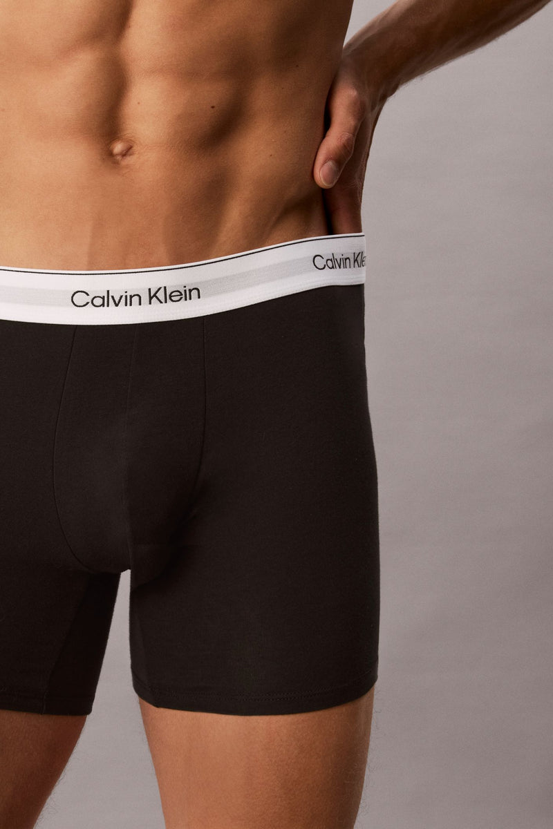 Calvin Klein 43944 Cotton Stretch Boxer Brief 3 Pack Grey Heather Multi