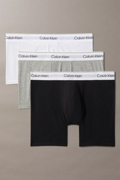 Calvin Klein 43944 Cotton Stretch Boxer Brief 3 Pack Grey Heather Multi