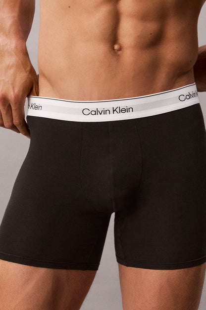 Calvin Klein 43944 Cotton Stretch Boxer Brief 3 Pack Black
