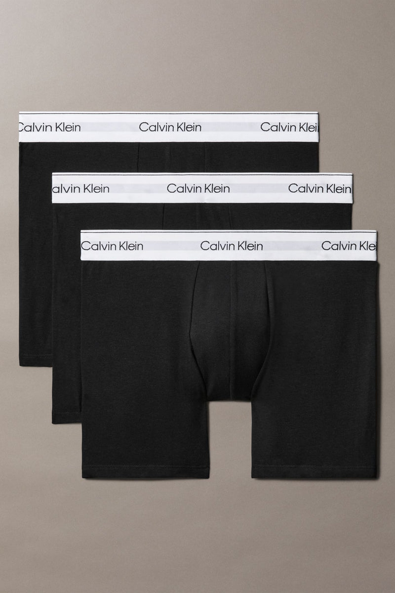 Calvin Klein 43944 Cotton Stretch Boxer Brief 3 Pack Black