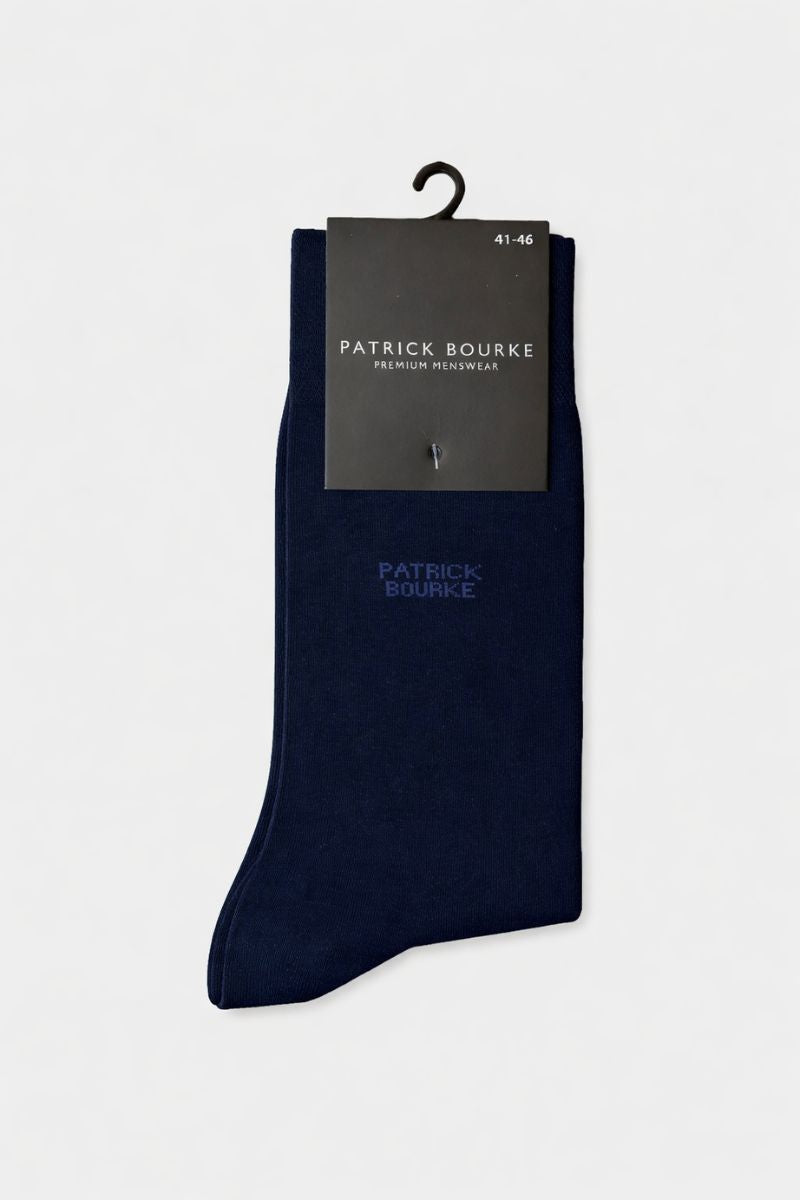 Patrick Bourke Branded Socks Navy