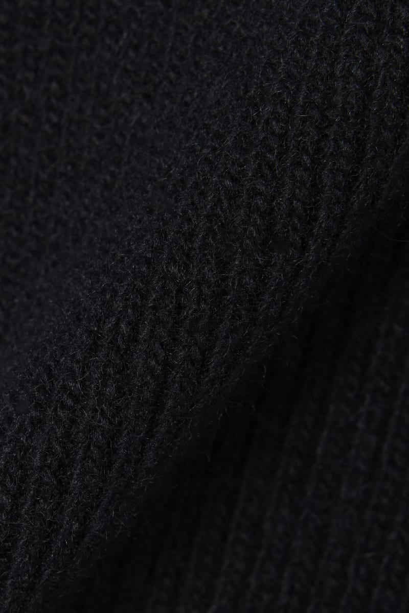 Lacoste RB5385 Ribbed Wool Beanie and Scarf Gift Set Black