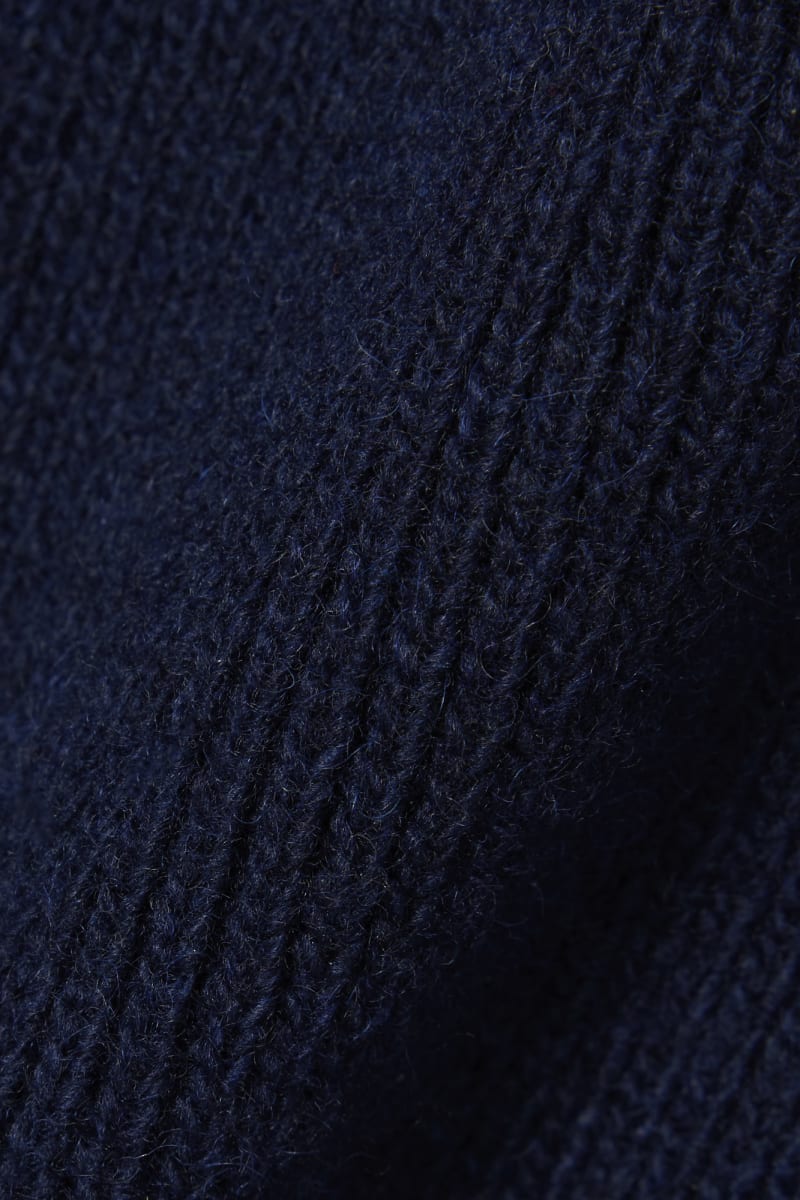 Lacoste RB5385 Ribbed Wool Beanie and Scarf Gift Set Navy Blue