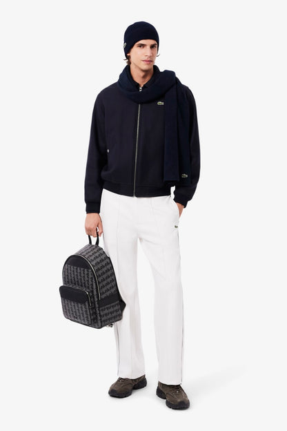 Lacoste RB5385 Ribbed Wool Beanie and Scarf Gift Set Navy Blue