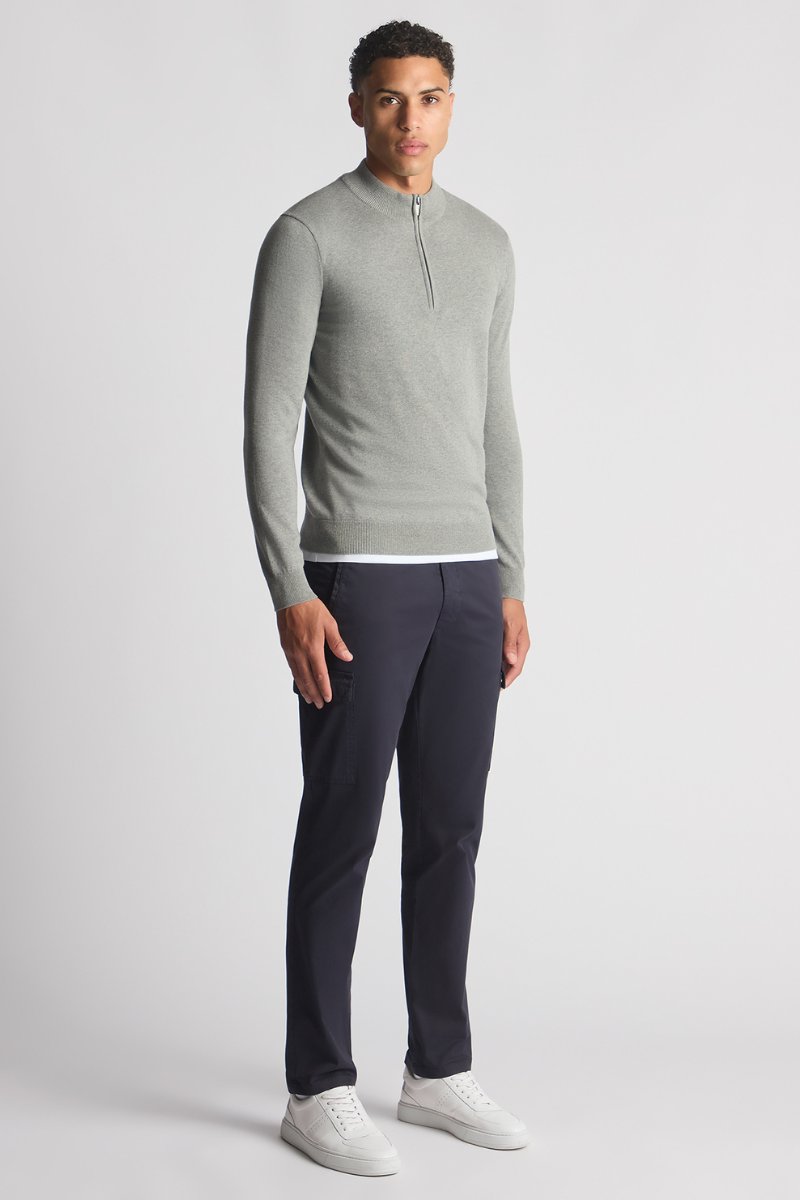 Remus Uomo 58601 Half Zip Knit Grey