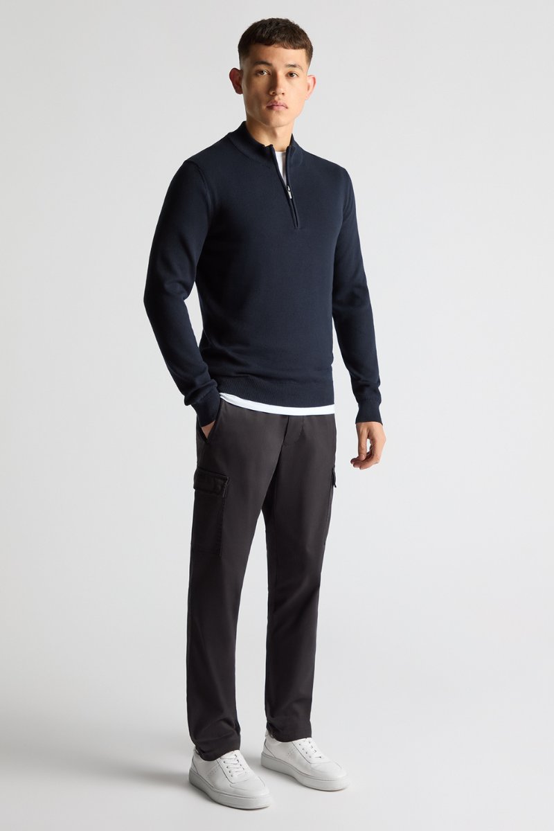 Remus Uomo 58601 Half Zip Knit Navy