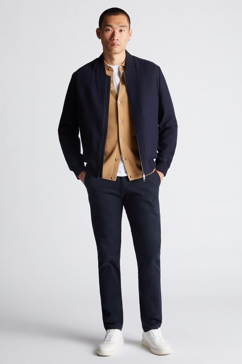 Remus Uomo Flannel Bomber Navy