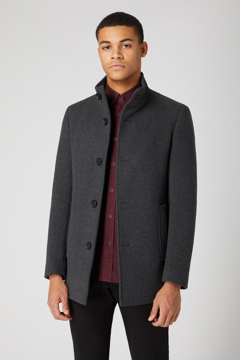 Remus Uomo Jonah Overcoat Charcoal